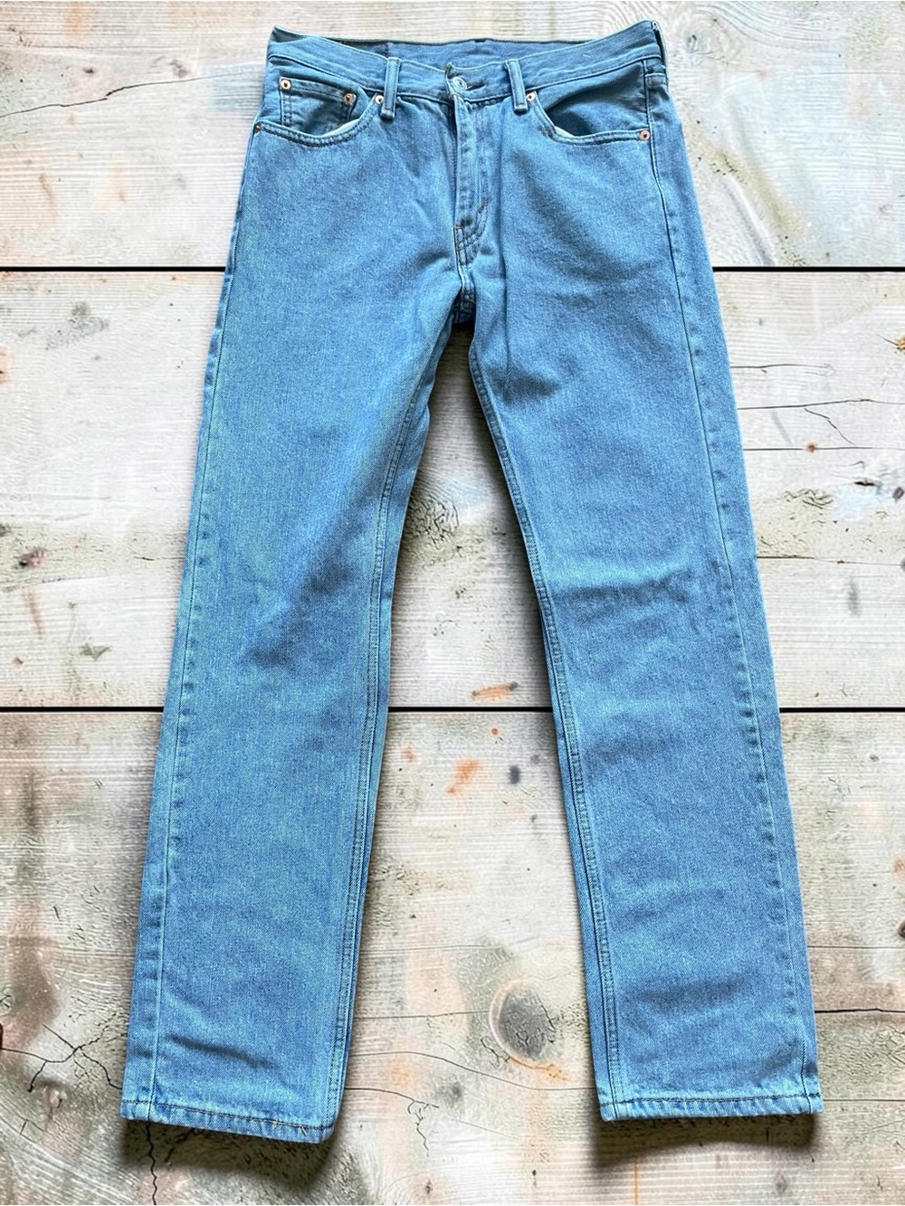 Levi's 505 Men’s Classic Light Blue Straight-Leg Jeans Size 30x32